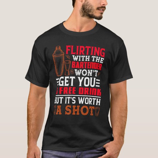 バルテンダー混合学者 Tシャツ (正面)