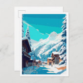 バルディゼールフランスアートヴィンテージトラベルイラストレーション ポストカード (正面/裏面)