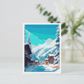 バルディゼールフランスアートヴィンテージトラベルイラストレーション ポストカード (スタンド正面)