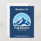 バルディゼールフランスサヴォイエブルーポストカード ポストカード (正面/裏面)