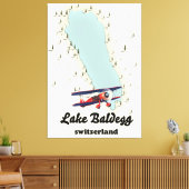 バルデグ湖スイスの地図 キャンバスプリント (インサイチュ (リビング))