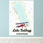 バルデグ湖スイスの地図 キャンバスプリント (インサイチュ (ウッドフロア))