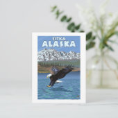 バルトイーグルダイビング – アラスカ,シトカ ポストカード (スタンド正面)