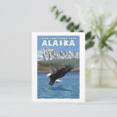 バルトイーグルダイビング – アラスカ，デナリ国立公園 ポストカード (スタンド正面)