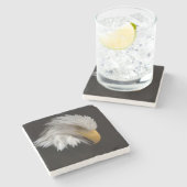 バルトイーグルポートレート ストーンコースター (横)