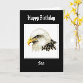 バルトイーグル – 誕生日ソン誇りを持った軍隊 カード (黄色い花)
