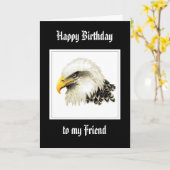 バルトイーグル – 誕生日フレンド誇りを持った軍隊 カード (黄色い花)