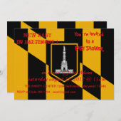 バルトモア市旗付きベイビーシャワー招待状 招待状 (正面/裏面)