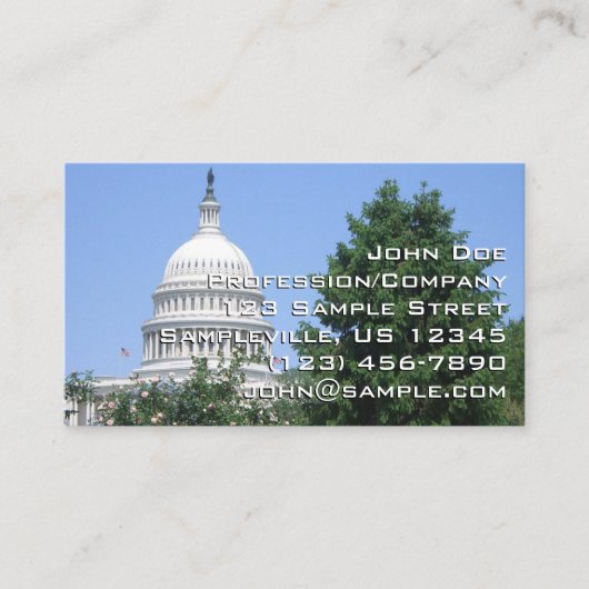 バルトルディ公園から見たアメリカ国会議事堂 名刺 (正面)
