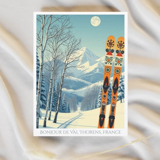 バルトレンスフランススキーバケーションレトロポストカード ポストカード