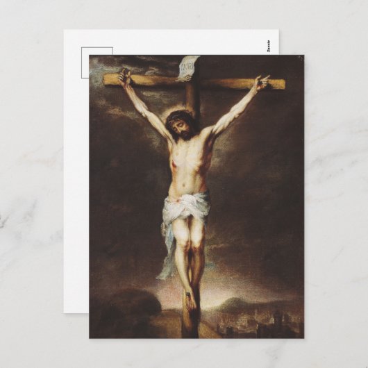 バルトロメエステバン・ムリロによる十字架刑 シーズンポストカード (正面/裏面)