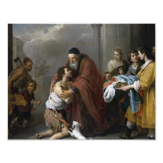 バルトロメエステバン・ムリロ – 放蕩家の帰還 フォトプリント            (正面)