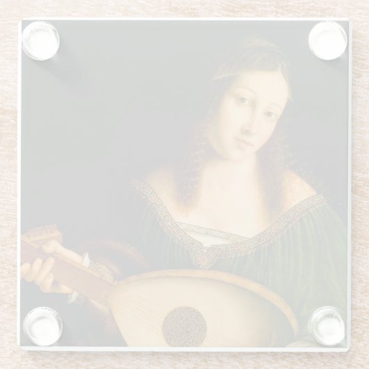 バルトロメオヴェネトレディ遊ズルートポートレートアート ガラスコースター (裏面)