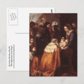 バルトロメオ・ムリーリョ - 東方三博士の礼拝 ポストカード (正面/裏面)