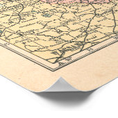 バルト州ヴィンテージ1923マッププリント ポスター (角)