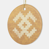 バルト文字シンボル黄色ヴィンテージ セラミックオーナメント (左)