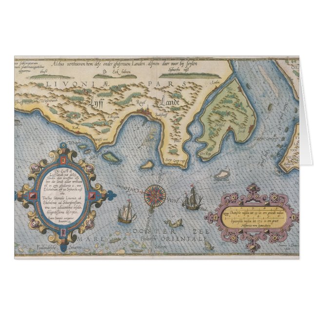 バルト海のオランダの貿易地図 (正面横)