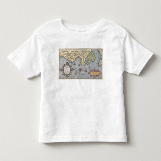 バルト海のオランダの貿易地図 トドラーTシャツ (正面)