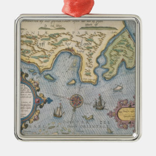 バルト海のオランダの貿易地図 メタルオーナメント