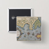 バルト海のオランダの貿易地図 缶バッジ (正面&裏面)