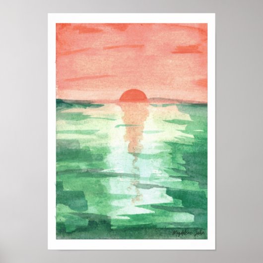 バルト海の夏の夕日 ポスター (正面)