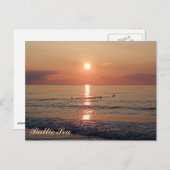 バルト海の美しい夕日フォトポストカード ポストカード (正面/裏面)