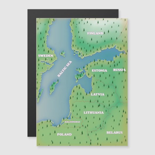 バルト海地図 (正面/裏面)