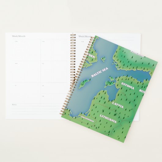 バルト海地図 プランナー手帳 (ディスプレー)