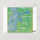 バルト海地図 ポストカード (裏面)