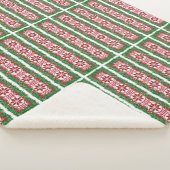 バルト系クリスマスレッドグリーンの部族パターン シェルパブランケット (3/4)