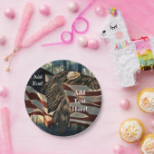 バルドイーグルアメリカンフラッグカントリーロード紙プレート ペーパープレート (パーティー)