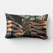 バルドイーグルアメリカ国旗のカントリーロードランバーピロ ランバークッション (裏面)