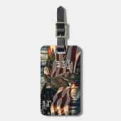 バルドイーグルアメリカ国旗の国道荷物タグ ラゲッジタグ (正面縦)