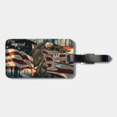 バルドイーグルアメリカ国旗の国道荷物タグ ラゲッジタグ (裏面横)