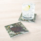 バルドイーグルオンブランチ ガラスコースター (アングル)