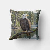 バルドイーグルオンリバーツリーブランチ クッション (裏面)