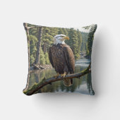 バルドイーグルオンリバーツリーブランチ クッション (正面)
