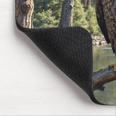 バルドイーグルオンリバーツリーブランチ マウスパッド (コーナー)