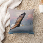 バルドイーグルソーアルマウンテンズ感動的自然 クッション (ブランケット)