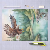 バルドイーグルマウンテンリバートラウト水の色組織 薄葉紙 (クラフト)