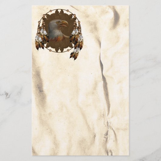 バルドイーグルマンダラ先住民アメリカ文房具 便箋 (正面)