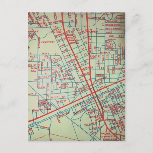 バルドスタ， GAヴィンテージ地図 ポストカード (正面)