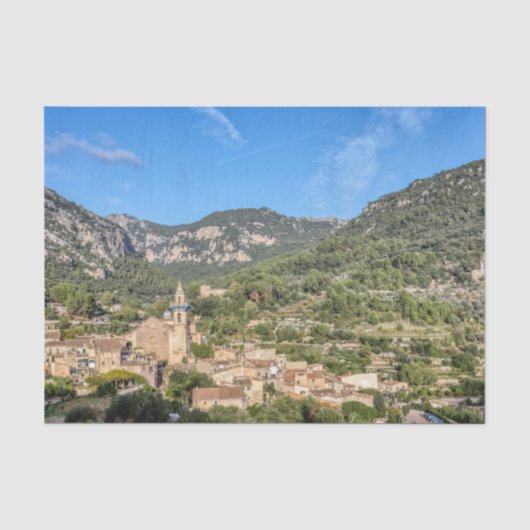 バルドモサの旧村 - スペイン、マヨルカ島 薄葉紙 (正面)