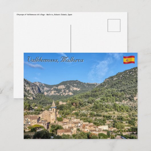 バルドモサの旧村 - マヨルカ島、スペイン ポストカード (正面/裏面)