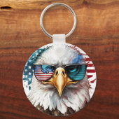 バルドモダンイーグルユニークアメリカ国シンボル キーホルダー (裏面)