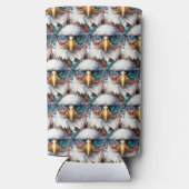 バルドモダンイーグルユニークアメリカ国シンボル スリム缶クーラー (裏面)