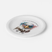 バルドモダンイーグルユニークアメリカ国シンボル ペーパープレート (アングル)
