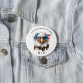 バルドモダンイーグルユニークアメリカ国シンボル 缶バッジ (インサイチュ)