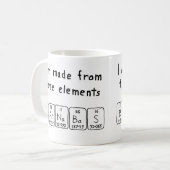 バルナバ定期表名mug コーヒーマグカップ (正面左)