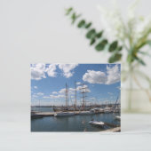 バルナ港の背の高い船 ポストカード (スタンド正面)